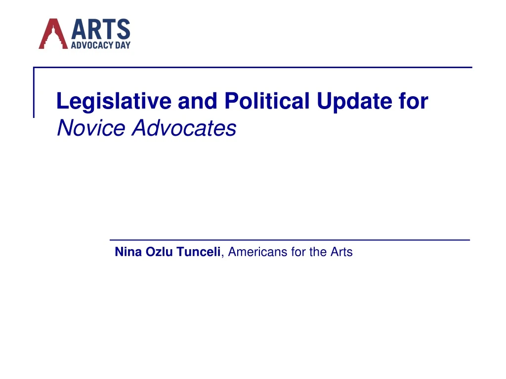 legislative and political update for novice advocates