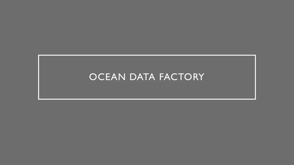 ocean data factory