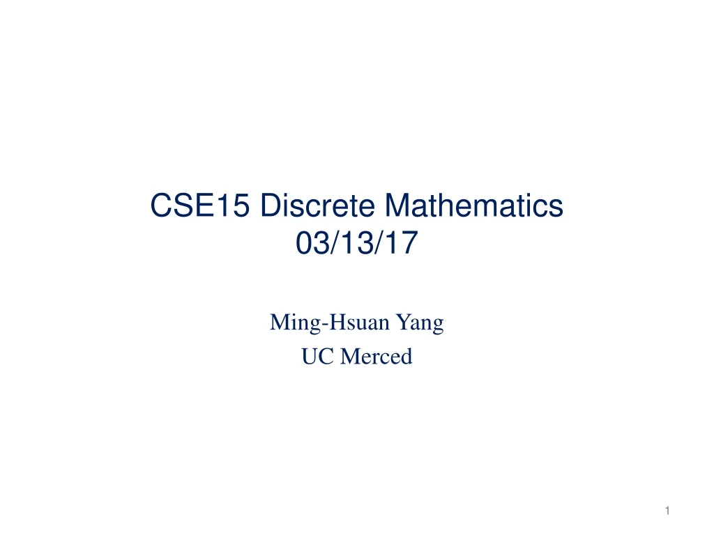 cse15 discrete mathematics 03 13 17
