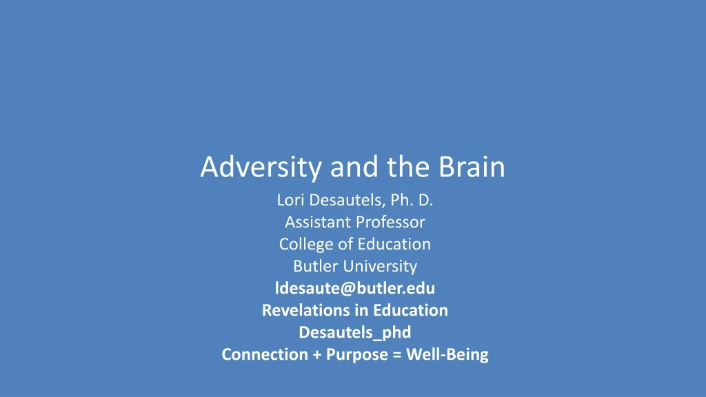 adversity and the brain