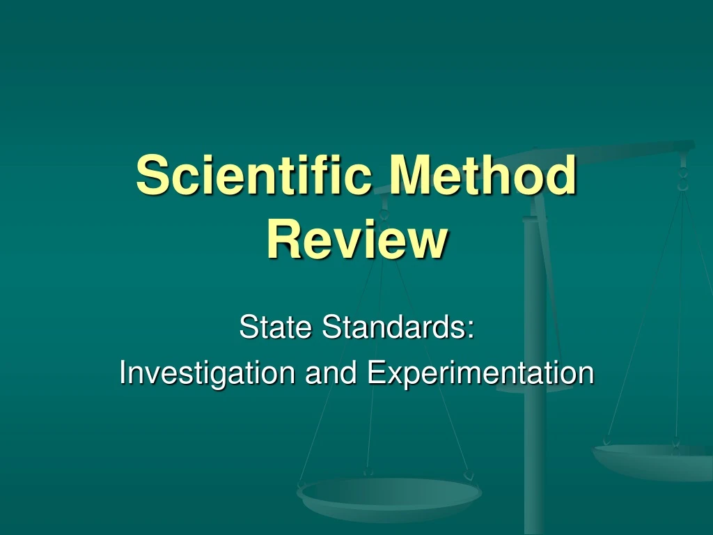 scientific method review