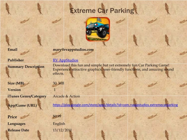 Extreme Car Parking FOR Android