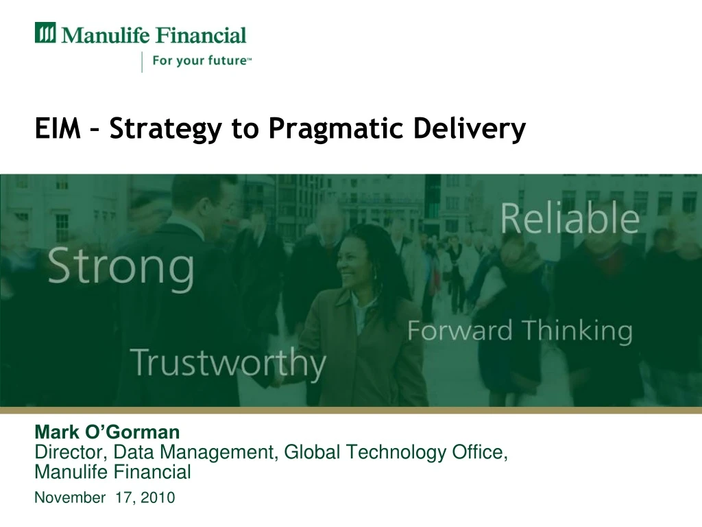eim strategy to pragmatic delivery