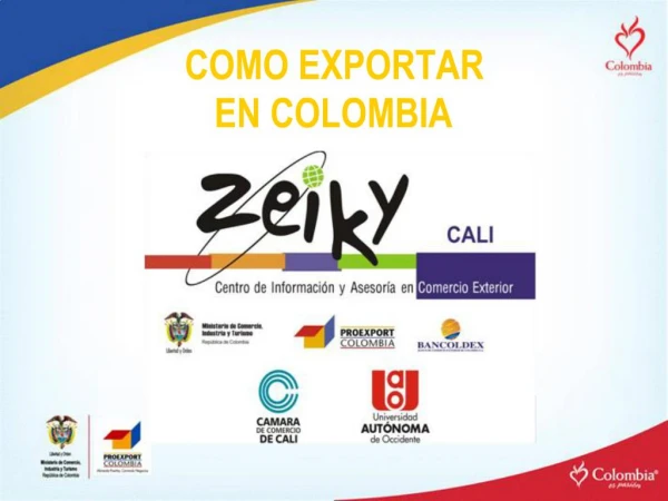 COMO EXPORTAR EN COLOMBIA