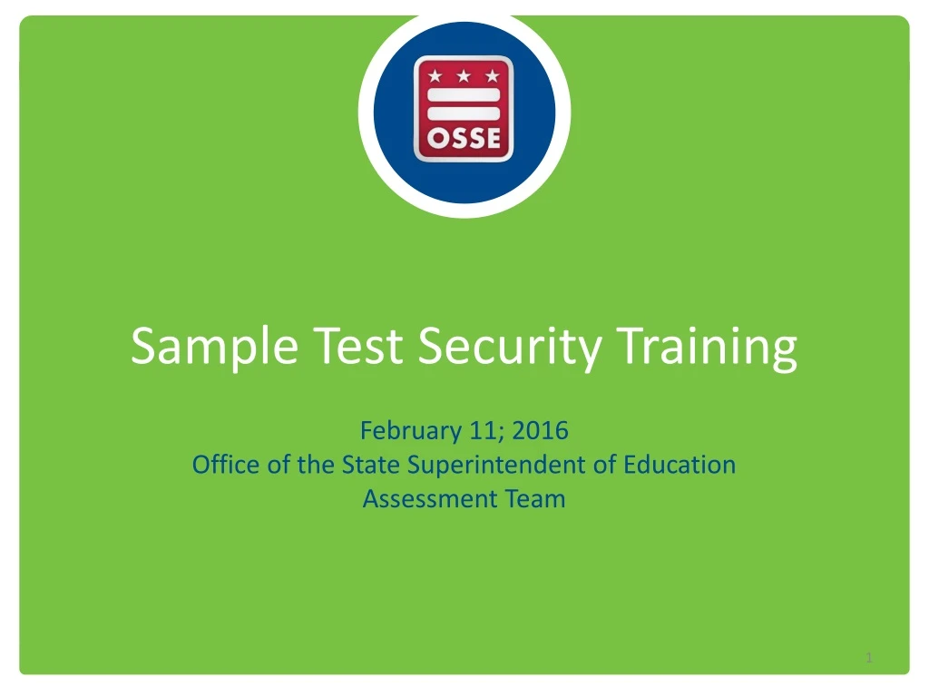 sample test security training