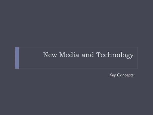new media and technology