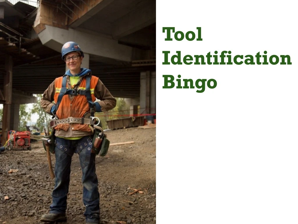 tool identification bingo