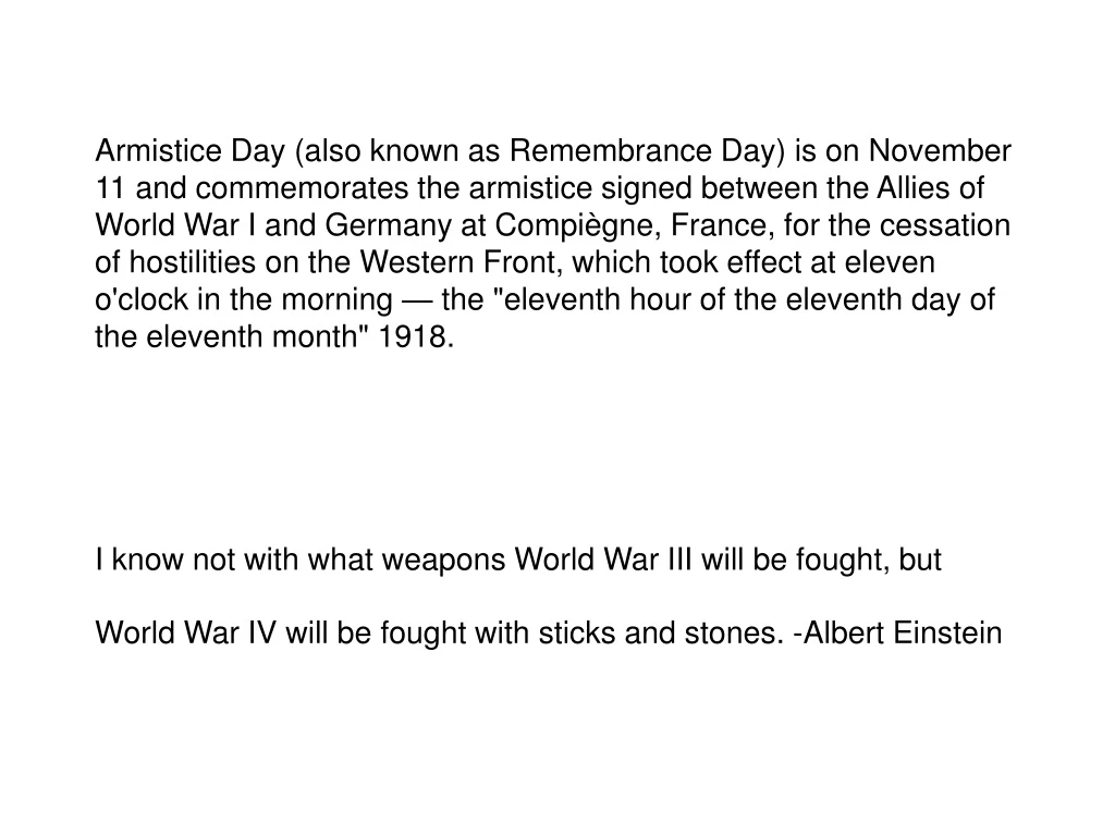 armistice day also known as remembrance