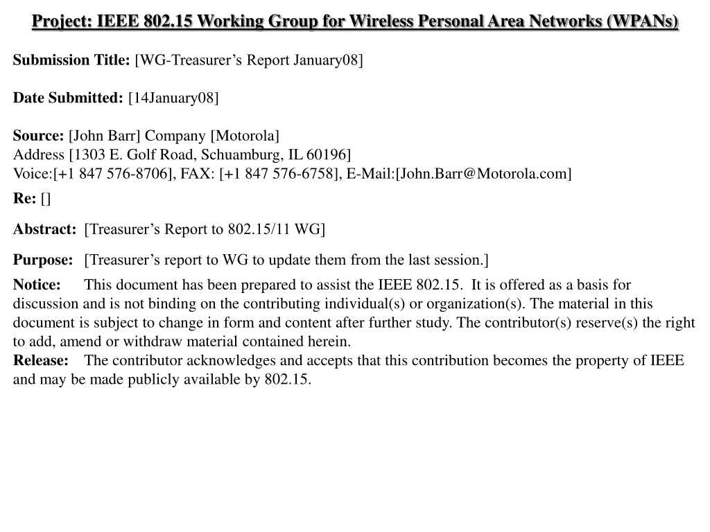 project ieee 802 15 working group for wireless