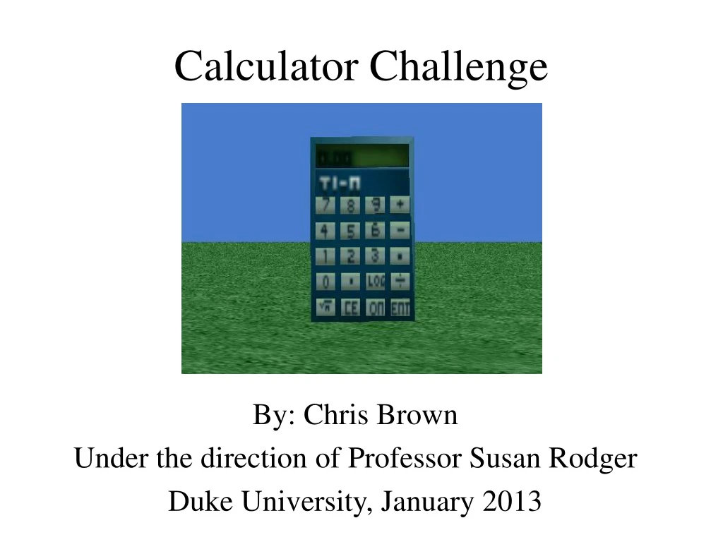 calculator challenge