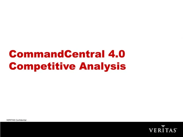CommandCentral 4.0 Competitive Analysis