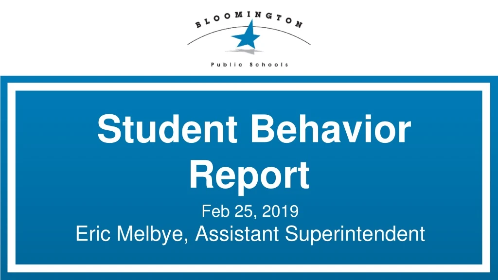student behavior report