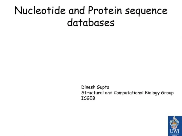 Nucleotide and Protein sequence databases