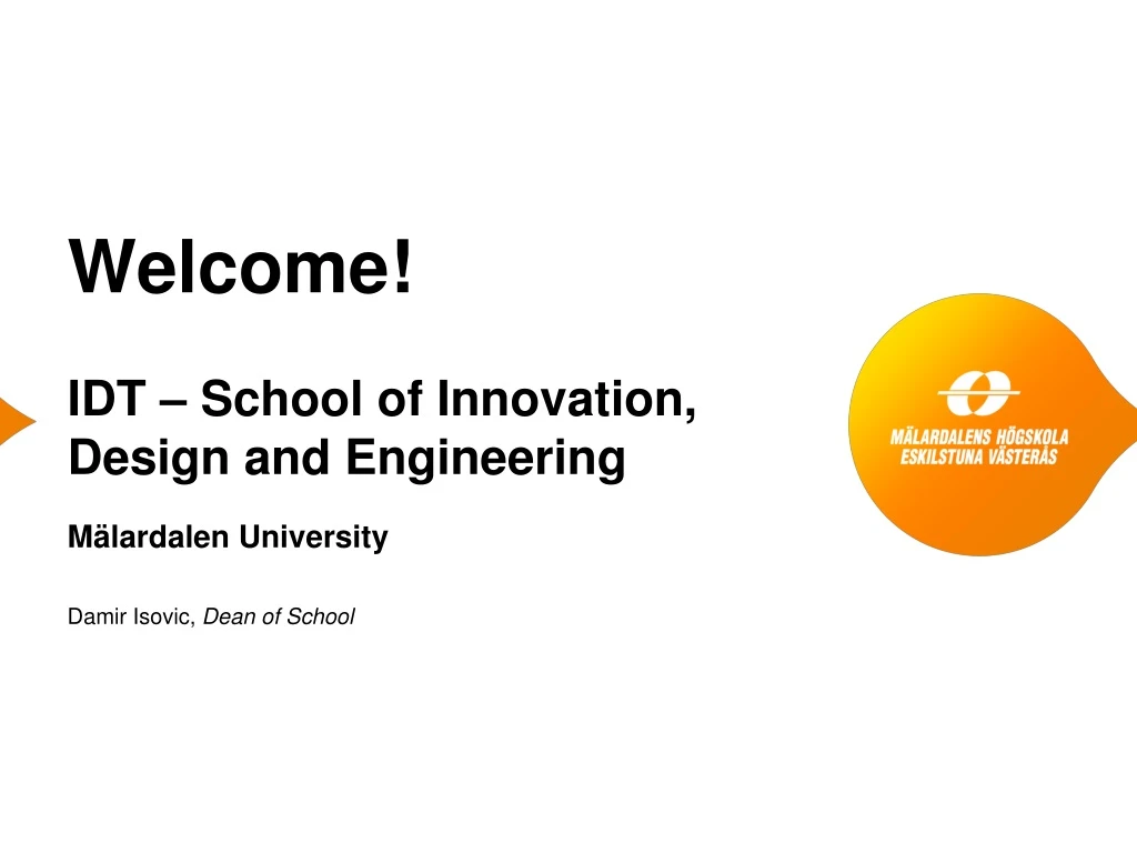 welcome idt school of innovation design and engineering m lardalen university