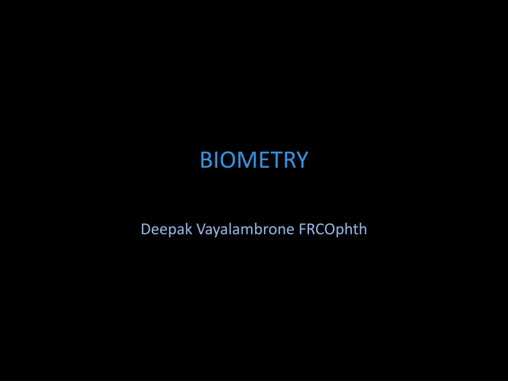 biometry