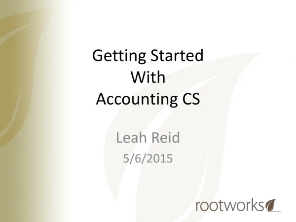 Getting Started With Accounting CS