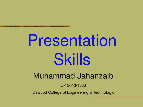 Presentation Skills