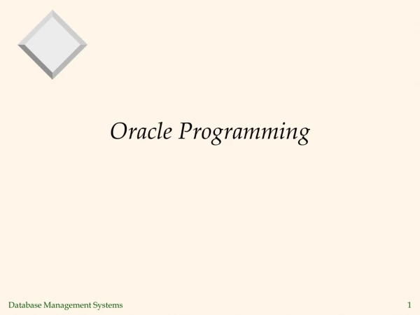 Oracle Programming