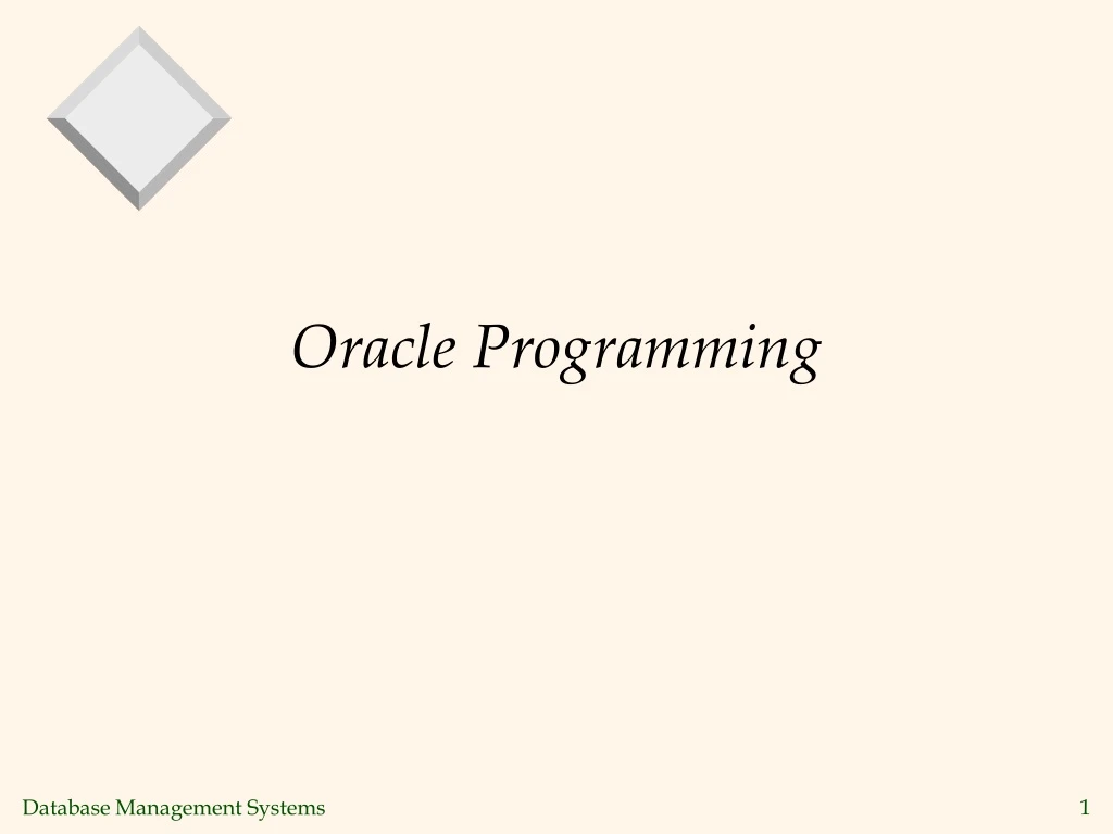 oracle programming