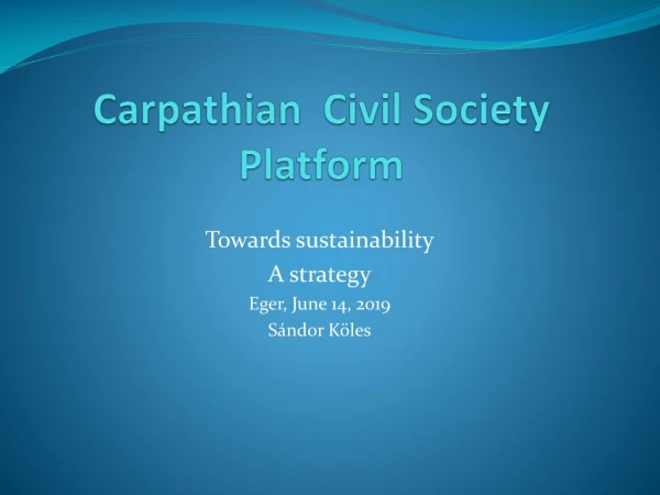 Carpathian Civil Society Platform