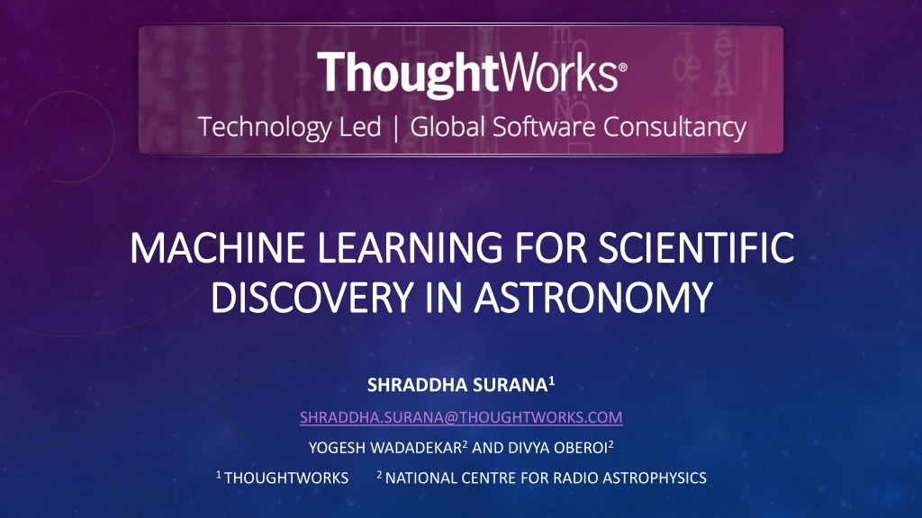 machine learning for scientific discovery in astronomy