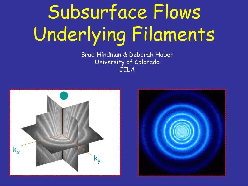 subsurface flows underlying filaments
