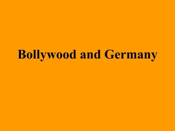 bollywood and germany