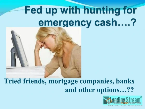 The Payday Loan Mantra during Emergency Situations