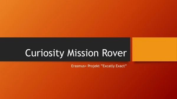 Curiosity Mission Rover
