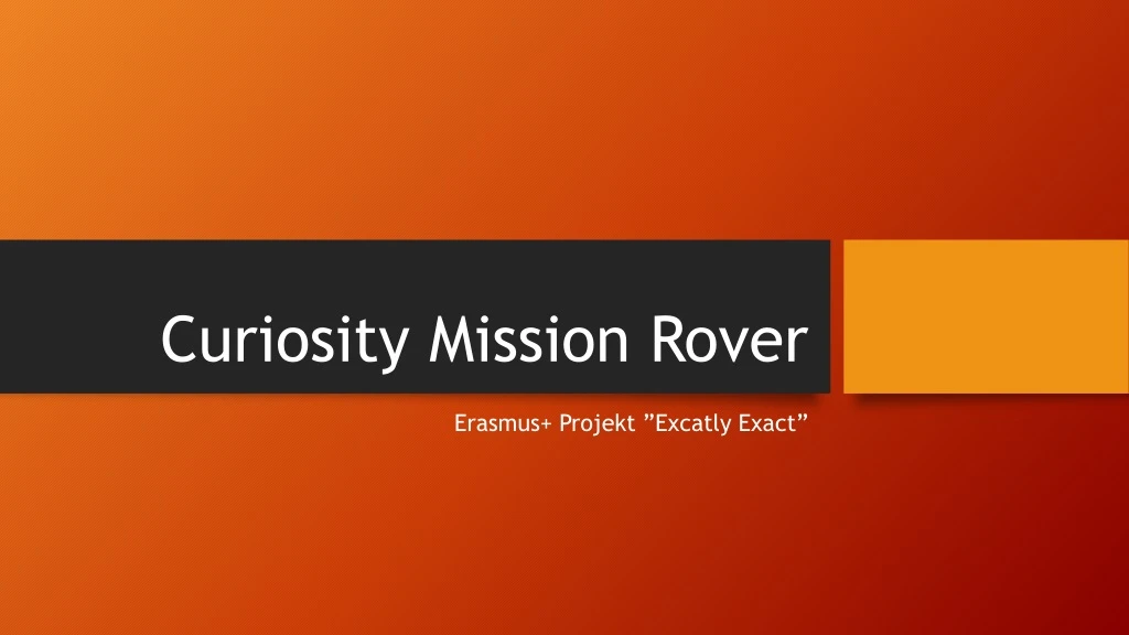 curiosity mission rover
