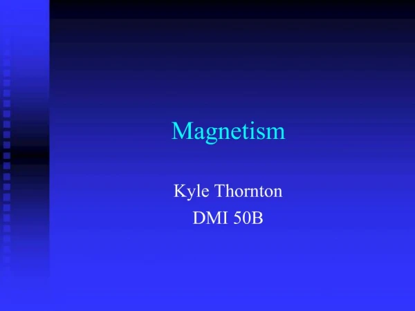 Magnetism