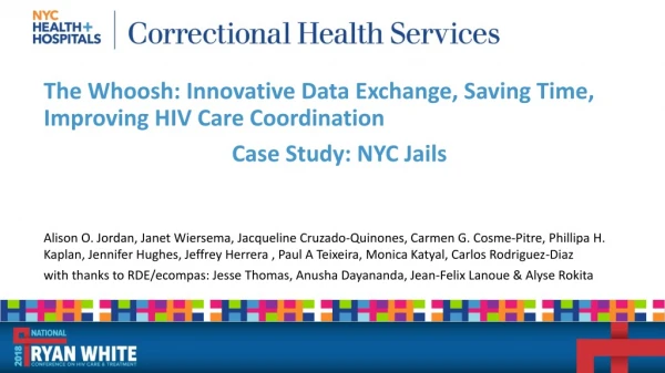The Whoosh: Innovative Data Exchange, Saving Time, Improving HIV Care Coordination