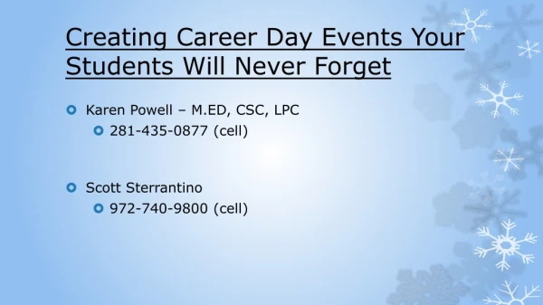 Creating Career Day Events Your Students Will Never Forget