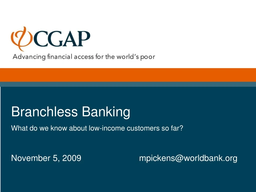 branchless banking what do we know about