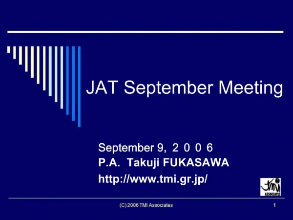 JAT September Meeting