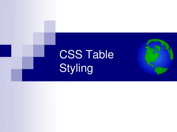 CSS Table Styling