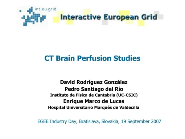 CT Brain Perfusion Studies