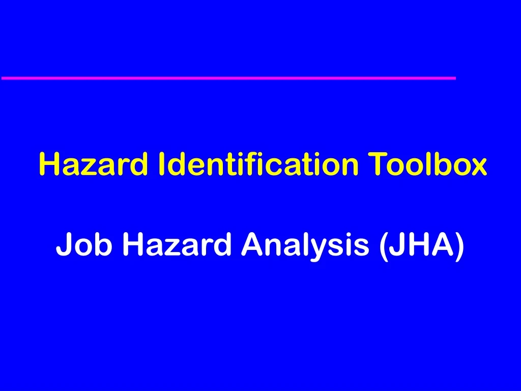 hazard identification toolbox