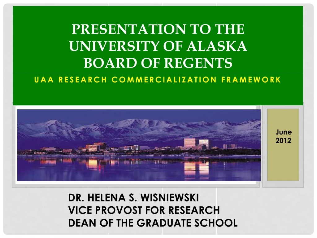 presentation to the university of alaska board of regents