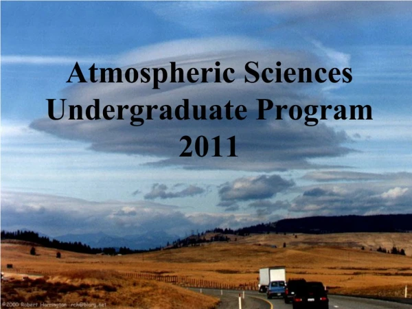 Atmospheric Sciences Undergraduate Program 2011