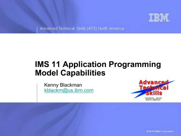 IMS 11 Application Programming Model Capabilities