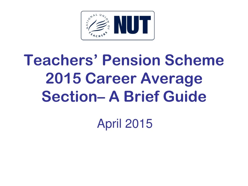 teachers pension scheme 2015 career average section a brief guide