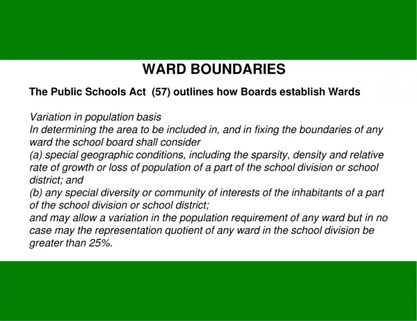 WARD BOUNDARIES