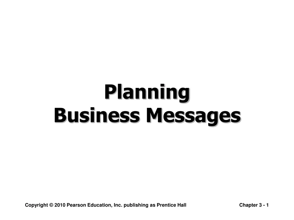 planning business messages