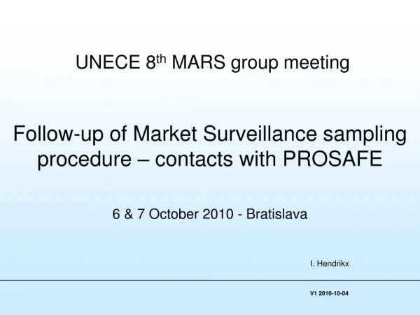 UNECE 8 th MARS group meeting