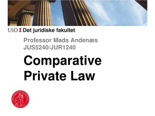 Professor Mads Andenæs JUS5240/JUR1240
