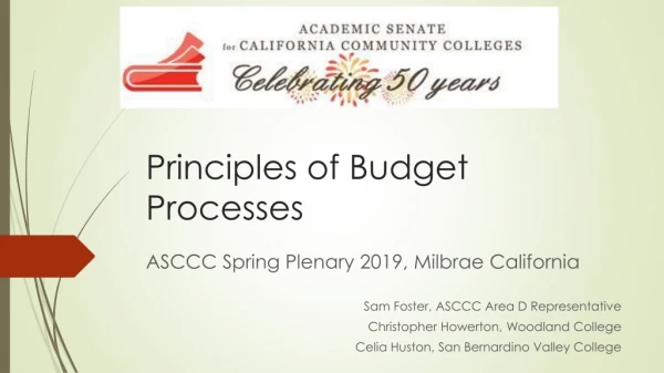 Principles of Budget Processes