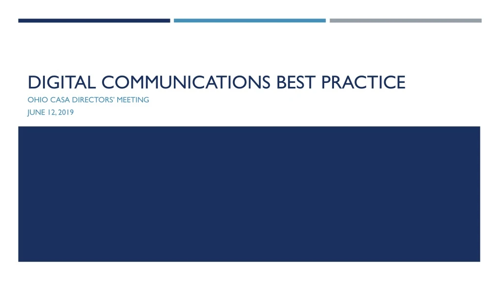 digital communications best practice