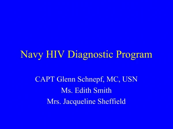 Navy HIV Diagnostic Program