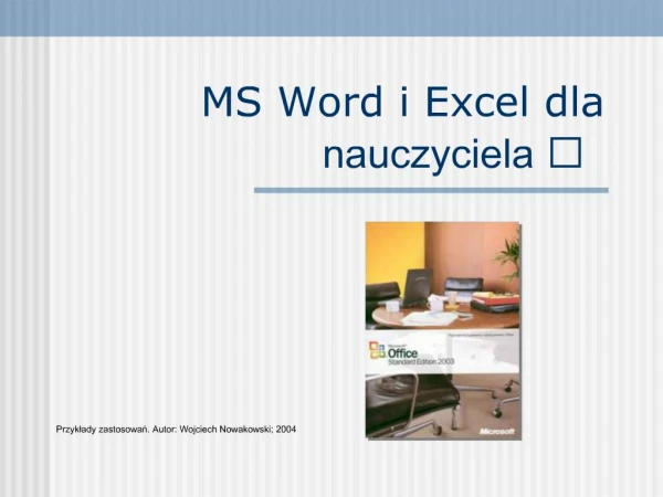 MS Word i Excel dla nauczyciela